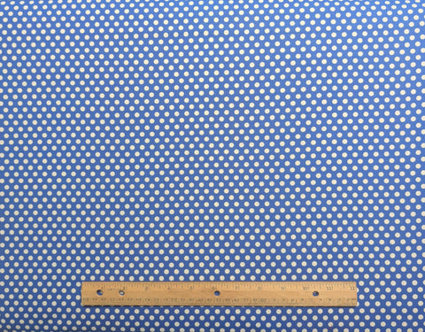 Kiss Dot CX5518 Michael Miller Fabrics - Royal Blue Fabric / White Dot Print