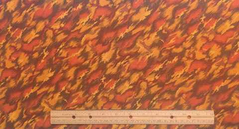 VIP Cranston Print Works - Orange, Brown, Gold Blender Fabric