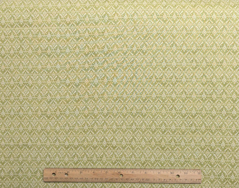 Basic Grey 30274 Moda - Olive Green, Cream Diamond Medallion Print Fabric