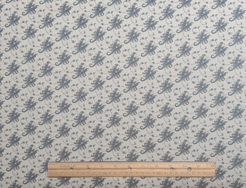 10-Year Anniversary Collection Jinny Beyer for RJR Fashion Fabrics - Pale Blue/Gray Fabric / Colonial Blue, Lavender Paisley, Scroll Print