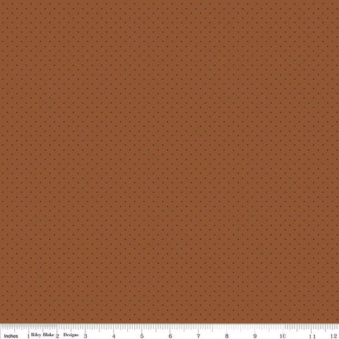 American Jane Pindots Fabric by Sandy Klop of American Jane for Riley Blake Designs - C840-BROWN