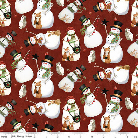 Northern Christmas by Teresa Kogut for Riley Blake Designs - Snowmen Red C17831-RED