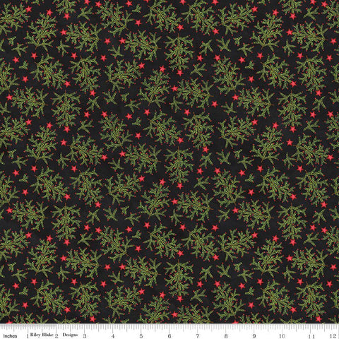 Northern Christmas by Teresa Kogut for Riley Blake Designs - Whimsical Trees Black C17832-BLACK