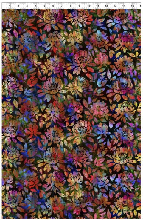 Halcyon II 21HN-1 Blooms - Multi by Jason Yenter for In the Beginning Fabrics