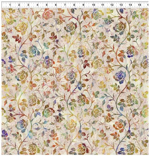 Halcyon II 22HN-1 Roses - Multi by Jason Yenter for In the Beginning Fabrics
