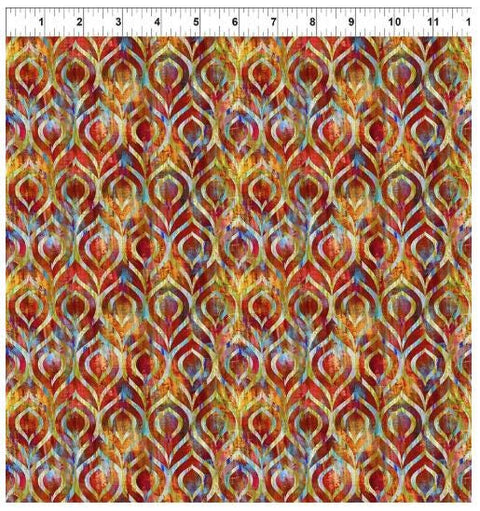 Halcyon II 24HN-1 Peacock - Multi by Jason Yenter for In the Beginning Fabrics