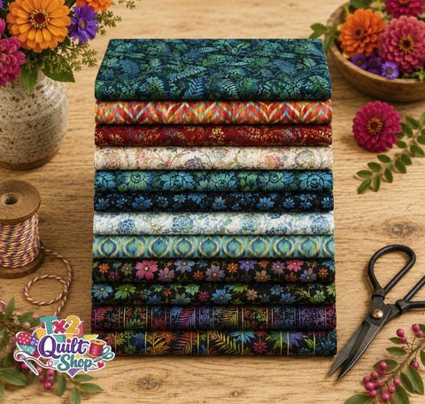 Halcyon II by Jason Yenter for In the Beginning Fabrics Fat Quarter Bundle - 11 Pieces