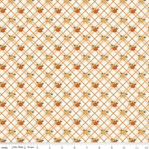 Bountiful by Sandy Gervais for Riley Blake Designs - Pumpkin Plaid C17862-CREAM