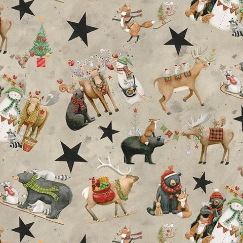 Northern Christmas by Teresa Kogut for Riley Blake Designs - Main Neutral C17830