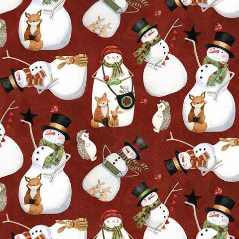 Northern Christmas by Teresa Kogut for Riley Blake Designs - Snowmen Red C17831-RED