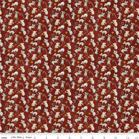 Northern Christmas by Teresa Kogut for Riley Blake Designs - Mice Red C17833-RED