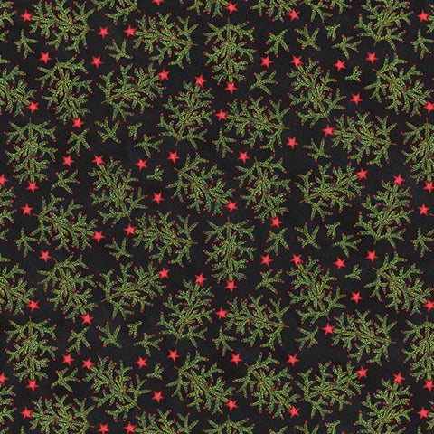 Northern Christmas by Teresa Kogut for Riley Blake Designs - Whimsical Trees Black C17832-BLACK