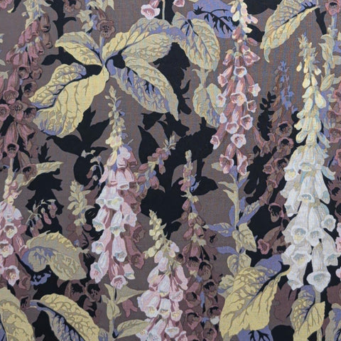 Fox Gloves PWPJ010 - Phillip Jacobs - Westminster Fibers - Puce Fabric / Yellow, Green, Lavender, White Packed Foxglove Print