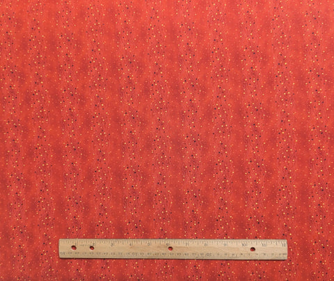 Daiwabo Selection 11081 EE Schenck Co - Red Tonal Fabric / Red, Black, Yellow  Spotted Stripe Print