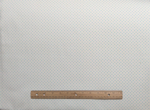 Le Crème Swiss & Dots C600 - RBD Designers 2013 - Soft White Fabric / Turquoise Polka Dot Print