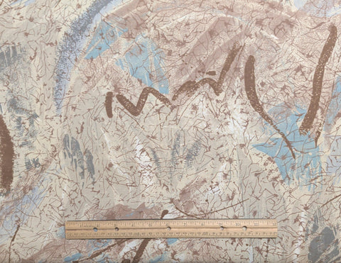 Cream, Tan, Gray, Brown Blender Fabric - Selvage to Selvage Print