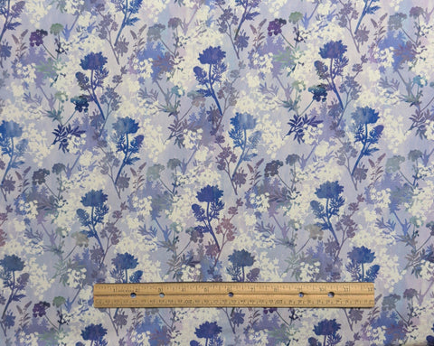 Garden of Dreams Jason Yenter for In the Beginning Fabrics 2018 - Lavender, Purple, White Fabric / Flower, Vine Print