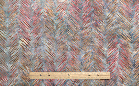 BATIK - Blue, Gray, Green, Red Patterned Fabric