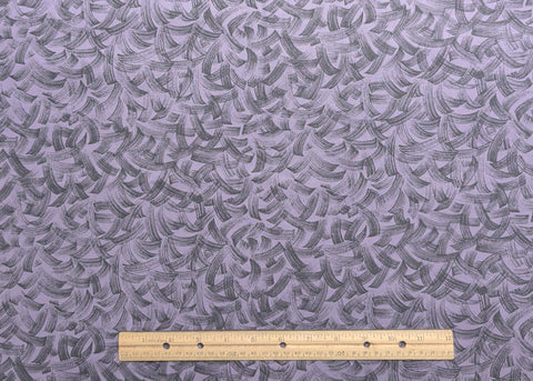 Jinny Beyer for Mr RJR Fashion Fabrics - Dusty Purple Fabric / Black Packed Medallion Print