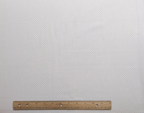 White LIGHTWEIGHT Fabric / Lavender Micro Dot