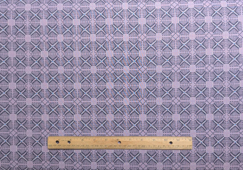 Ruby PWDB026 0 Dan Bennett for Rowan Westminster Fabrics - Light Plum Fabric / Plum, White, Blue Print