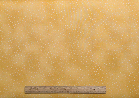 Beautiful Basics - Maywood Studio - Golden Yellow Tonal Fabric / White Dot Print