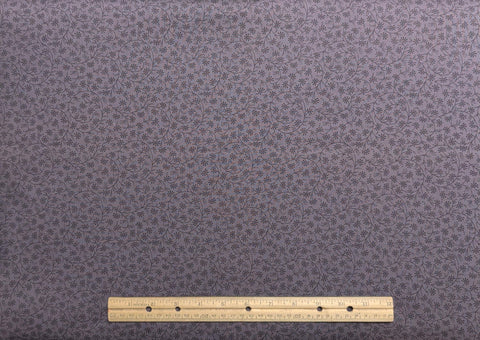 Jinny Beyer for Mr RJR Fashion Fabrics - Dark Puce Fabric / Tone-on-Tone Vine Print