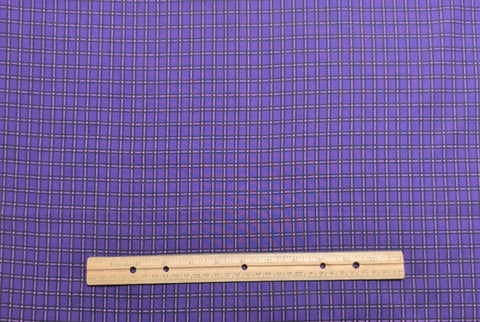 Purple Fabric / Pink, Black Braid Print - Selvage to Selvage Print