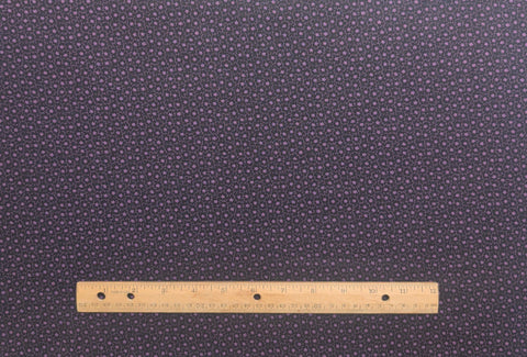 Jinny Beyer for RJR Fashion Fabrics - Black Plum Fabric / Purple Packed Flower Print