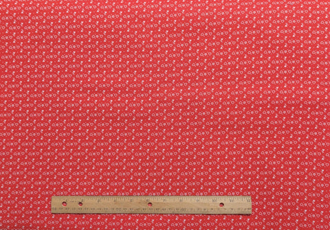 Wamsutta OTC - Red Fabric / White Heart and Flower Print