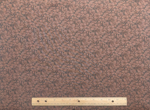 Summer Cottage Jinny Beyer for RJR Fashion Fabrics - Brown Tone-on-Tone Packed Flower Print Fabric
