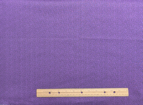 Purple Fabric / Black Packed "Cobblestone" Print - Selvage to Selvage Print