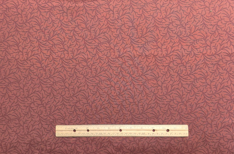 Rose Garden Jinny Beyer for RJR Fashion Fabrics - Brick Red Fabric / Dark Red Vine Print
