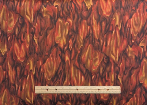 Stained Glass for Quilters RJR Fashion Fabrics - Brown, Red, Antique Gold Blender Fabric