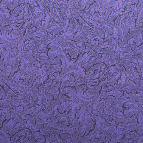 Basic Realities 1999 Jinny Beyer for RJR Fashion Fabrics - Purple Fabric / Dark Purple Packed Flower and Leaf Print