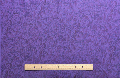 Prisms Hoffman International Fabrics - Purple Tone-on-Tone Packed Leaf Fabric