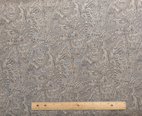 Planet Earth Jinny Beyer for RJR Fashion Fabrics - Tan Fabric / Black Packed Butterfly Wing Print