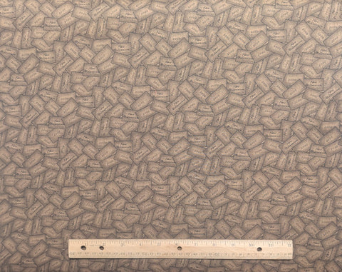 Millenium II Jinny Beyer for RJR Fashion Fabrics - Tan Fabric / Brown 2000, New Millenium Print