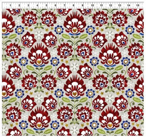 NYSNO (New Snow) 3NS-1 Floral - Multi by Jason Yenter for In the Beginning Fabrics