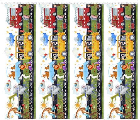 On the Go 2KFA-1 Border - Multi by Jason Yenter for In the Beginning Fabrics