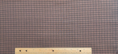 Brown Fabric / Black Plaid Print - Selvage to Selvage Print