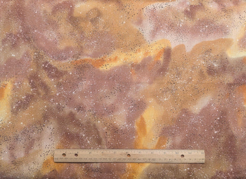 Naturescapes by Jennifer Sampou P&B Textiles - Brown, Gold Tonal Fabric / Brown, White Speckle Print