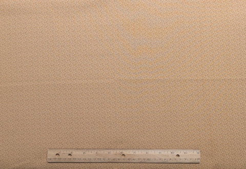Miniature Spectrum Jinny Beyer for RJR Fashion Fabrics - Golden Tan Vintage Fabric / Packed Brown Micro Leaf Print