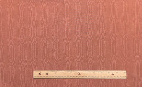 Brick Red Tonal Moire Print Fabric - Selvage to Selvage Print