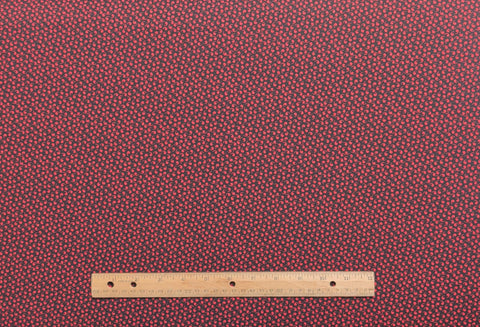 Log Cabin Quilt Collection Shelburne Museum - RjR Fashion Fabrics - Black Fabric / Red "Apostrophe" Print