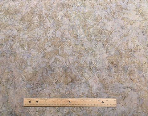 BATIK - Tan, Taupe Peach Patterned Dot Print Fabric