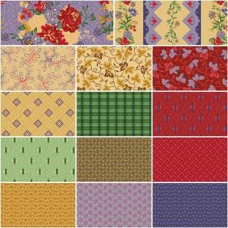 Vera's Garden by Vicki McCarthy for Riley Blake Designs - 1 Yard Bundle Lavender - 14 Pieces