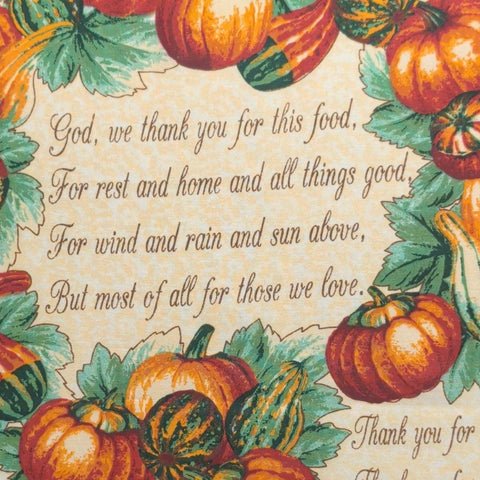 CP11928 Gourds & Prayer Springs Living - Yellow Tonal Fabric / Pumpkins, Gourds, Thanksgiving Prayer Print