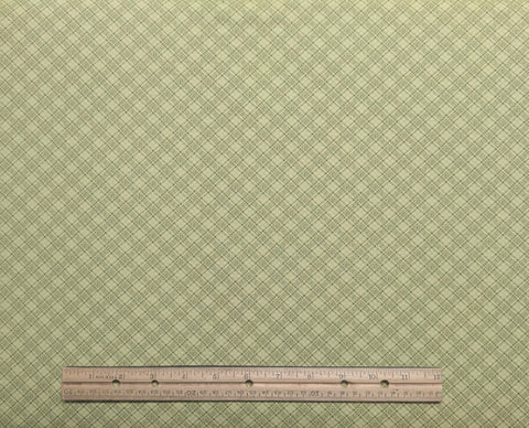 Classic Cottons 1999 - Olive Green Tone-on-Tone Bias Plaid Plaid Fabric
