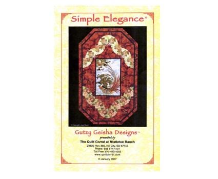 Simple Elegance Quilt Pattern by Gutzy Geisha Designs #GG621